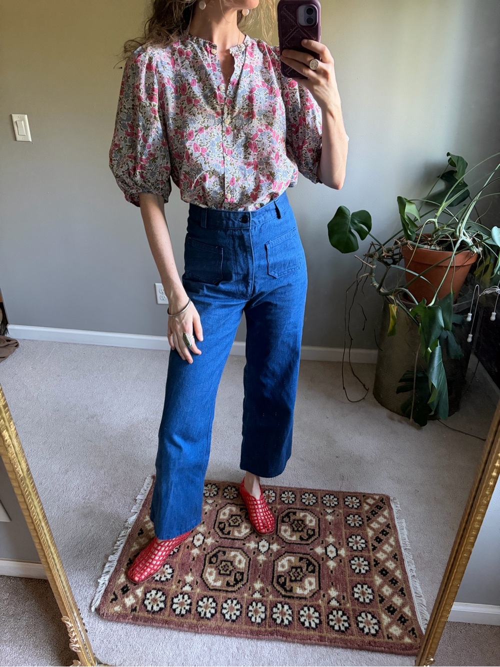 Handmade (by me!) puff sleeve top in Liberty of London fabric